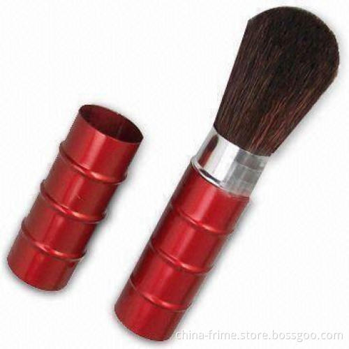 Retractable Makeup Brush with Metal Handle
